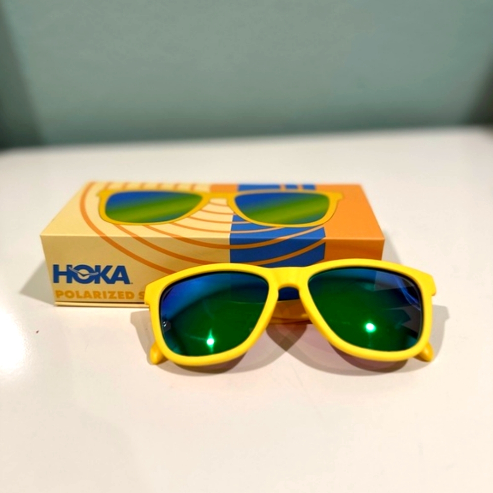 Limited Edition Unisex Hoka Anti Slip Yellow Running Sunglasses